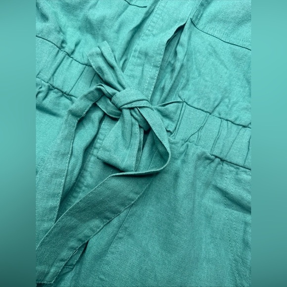 Universal Thread Women's Short Sleeve Linen jumpsuit, romper Green women’s Size - Picture 10 of 12